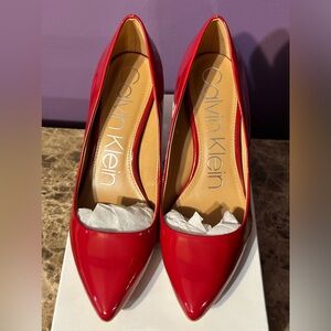 Calvin Klein Kamara Patent Smooth Pumps